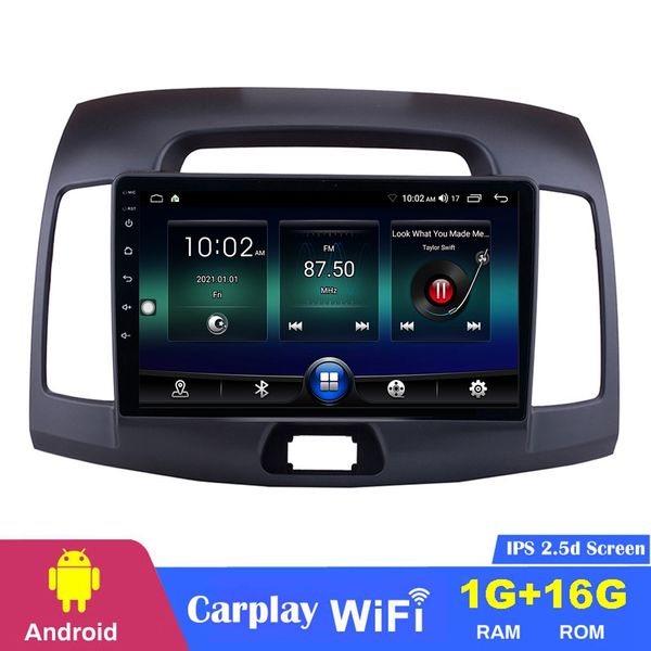 9 pouces voiture DVD Android 10 lecteur Radio système de navigation GPS pour Hyundai Elantra 2007-2011 avec lien miroir