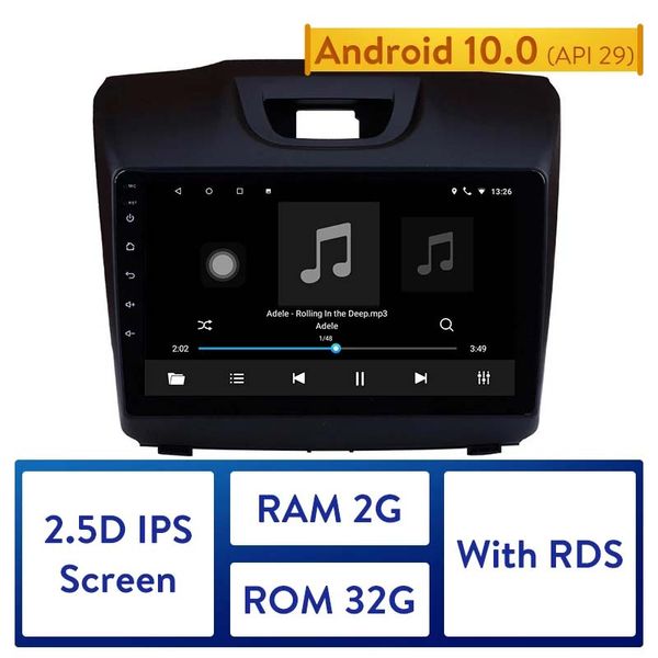 Lecteur multimédia dvd de voiture 9 pouces pour Chevy Chevrolet S10 2015-2017 ISUZU d-max Android 10.0 autoradio système de Navigation GPS