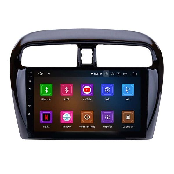 Reproductor de Radio para coche Android 10,0 de cuatro núcleos/8 núcleos con dvd para coche de 9 pulgadas para 2012-2018 Mitsubishi mirage Gps Multimedia Ondersteuning Dvr 4G