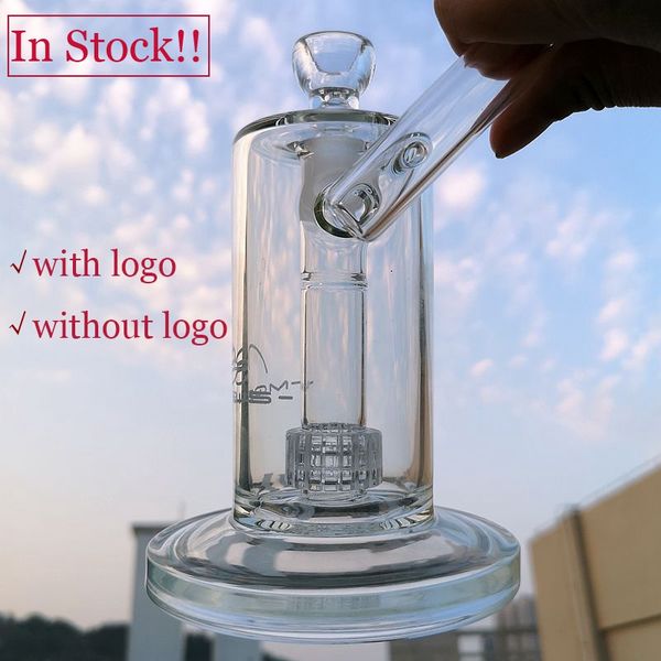 En stock Clear Hookahs Matrix Perc Sidecar Drum Percolator Mobius Dab Oil Rigs 18 mm Junta hembra Bong de vidrio 5 mm Bongs de agua de vidrio grueso con tazón MB01