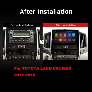 9 inch GPS Navigation Car Video Multimedia-Player Audio Stereo Bluetooth Android 4-Core Head Unit voor Toyota Land Cruiser