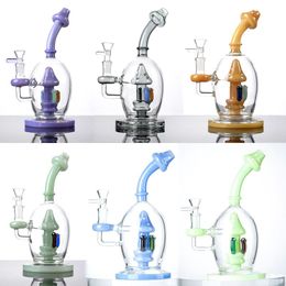 9 pulgadas Hookahs Showerhead Perc Percolador Glass Bongs Ball Style Oil Dab Rigs Unique Water Pipes 14mm Female Joint