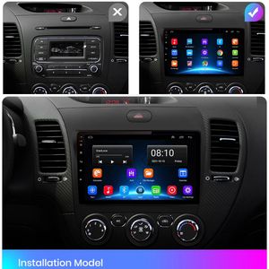 Lecteur DVD vidéo de voiture de 9 pouces Navigation à écran tactile pour KIA RIO 2012-2015 avec Audio Radio Bluetooth TV
