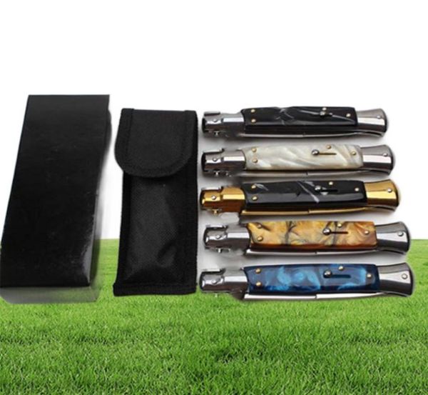 Mafia italiana de 9 pulgadas Godfather Single Action Cuchillo automático D2 Blade Camping Pocket Survival Knives A07 C07 UT85 UT88 BM 3314939528