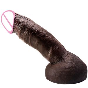 9 inch realistische siliconen grote dildo met een sterke zuigbeker handvrij spel vagina g-spot anaal bruin sexy speelgoed voor vrouwen lesbisch