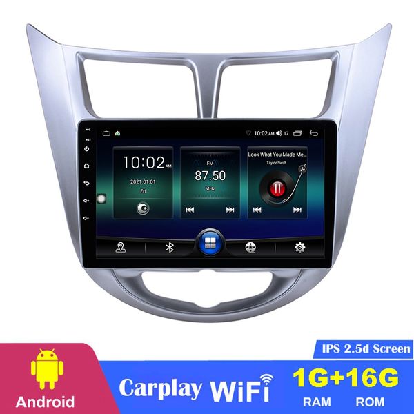 Lecteur d'écran tactile de 9 pouces Android voiture DVD GPS pour Hyundai Verna 2011-2013 unité de tête automatique de Navigation