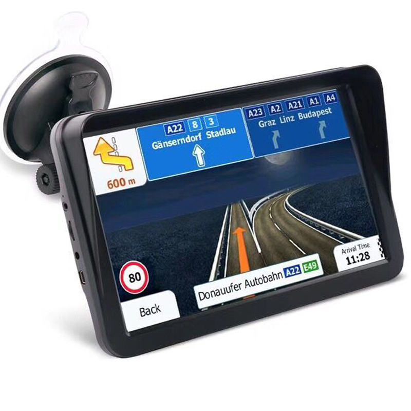 XINMY 9-Zoll-LKW-GPS-Navigator mit Sonnenschutzschild, Auto-Auto-Navigationsgerät, FM-Bluetooth, AVIN-Navigation, integrierte 8G-Karten