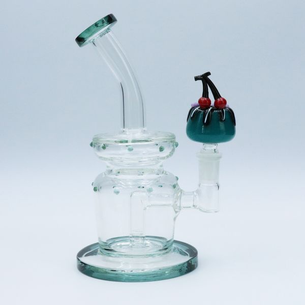 Disco de turbina de 9 pulgadas Aqua Glass Bong Pipa de agua pipa de fumar pipa de agua plataforma con tazón