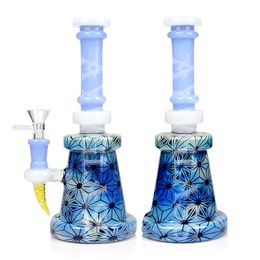 9 Inches Waterpijp innerlijke sculptuur ambachtelijke Dab rig Rook waterpijp glas Pijpen cool bongs Booreilanden recycler bong 5 mm Dikte