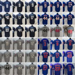 9 Javier Baez Baseball Jerseys David Ross Anthony Rizzo Willson Contreras Ryne Sandberg Kyle Schwarber Joe Maddon Jake Arrieta Stitched Jersey Heren Maat S-3XL