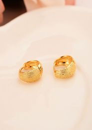 9 K solide Fine jaune Gf GF cercle boucles d'oreille exagérées petites boucles d'oreilles vintage crevettes élastiques boucles d'oreilles femelles entières 3418962