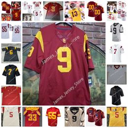 9 Kedon Slovis 7 Matt Barkley USC Trojans Maillot de football cousu 95 Maninoa Tufono 27 Calen Bullock 62 Brett Neilon Frank Martin II Anthony Beavers Jr. Vavae Malepeai