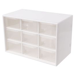 9-Layer Lade Bureau Opbergdoos Plastic Document Diversen Houder Cosmetische Kast Organizer Desktop Make Organizer Box Y1113