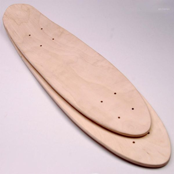 Skateboarding Monopatín en blanco de arce de 9 capas Patinetas dobles cóncavas Tabla de skate natural Longboard de 24 pulgadas DIY Part1