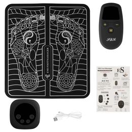 9-niveau EMS elektrische voet massager pad bloedcirculatie spierstimulator mat USB oplaadbaar