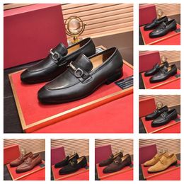 9 modèle Top qualité fête de mariage chaussures habillées formelles en cuir véritable hommes noir bleu marron diamant designer mocassins chaussures semelle brogues sans lacet chaussures habillées de luxe 38-46