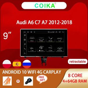 9 MULTIMEDIA auto dvd-speler Voor Audi A6 C7 A7 2012-2018 inclusief BT WIFI NAVI MUZIEK IPS touch sreen 4 64 GB 8 CORE GPS stere192v