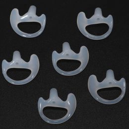 9 paires Écouteur doux en silicone transparent pour talkie walkie Covert Acoustic Tube Earpiece Small / Middle / Large J6116Z