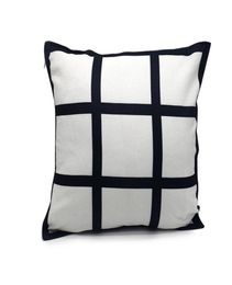 9 panel pillow cover Blank Sublimation Pillow case black grid woven Polyester heat transfer cushion cover throw sofa pillowcases 48570212