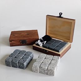 9 PCS Whiskey Stones Ijsblokjes Koelers Herbruikbare Rocks Drank Chilling voor Scotch en Bourbon Drinken Geschenken Set