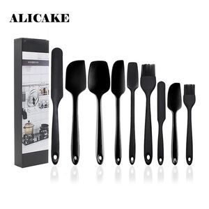 9 stuks Set siliconen bakkendeeg spatulas schraper schop snijders borstel koken keukengerei spatel y200612