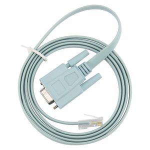 9 PIN DB9 COM SERIAL RS232 NAAR RJ45 CAT5 ETHERNET LAN CONSOLE CABLE SCHAKELAAR VOOR ROUTERS 100 STKS / PARTIJ