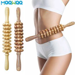 9 rouleaux masseur en bois bâton de rouleau portatif point de déclenchement outils de massage manuel pour le soulagement de la douleur musculaire du corps anti-cellulite240325