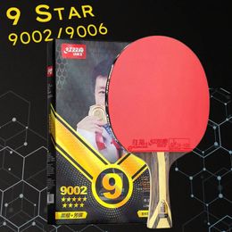 Raqueta de tenis de mesa de 9 estrellas Profesional 5 Wood 2 Alc Offensive Ping Pong Raqueta con Huracane Sticky Cavo 240323