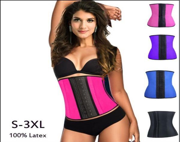 9 os en acier Latex Caoutchouc corps shaper Taille Formateur corsets d'entraînement Corset Latex Corset Sexy Femmes Latex Taille Cincher Minceur S1722561