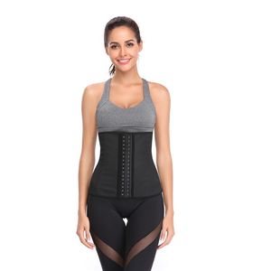 9 Steelbones Entrenador de Cintura de Látex Faja Ropa Interior Corsé Cincher Transpirable y Cómodo Adelgazante Moldeadores de Cuerpo Cinturón Tres Filas de Gancho Abdomen Tummy Shapewear