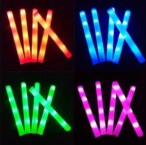 9 stijl LED Glow Sticks Knipperende Verlichting Foam Stick Wands voor Feestdecoratie Bruiloft Concert Verjaardag Prop SN799