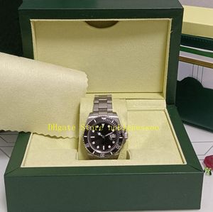 9 estilos Foto real con caja Relojes automáticos para hombre 40 mm 116610 Fecha clásica Esfera negra Bisel de cerámica Azul Oro amarillo 116613 Pulsera de acero Reloj mecánico deportivo