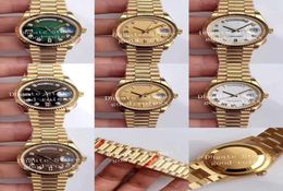 9 -stijl unisex middelgrote horloges heren automatische CAL3255 dames039s kijken geelgouden dames dagdatum 128238 Men EW Factory Eta 362809544