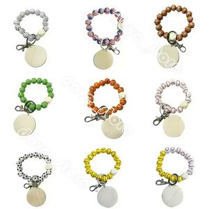 9 styles Bracelet perlé Porte-clés Pendentif Favoris Sport Ball Soccer Baseball Basketball Basketball Brocelet Barlerie PRO232