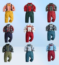 9 styles Ensemble de vêtements pour garçons Chemise habillée avec pantalon à bretelles noeud papillon Ensembles de vêtements pour enfants tenues survêtements 3M6Y boutique1740523