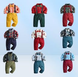 9 styles ensemble de vêtements pour garçons chemise habillée avec pantalon à bretelles noeud papillon ensembles de vêtements pour enfants tenues survêtements 3M6Y boutique3172292