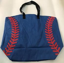 9 styles sac en toile Baseball fourre-tout sacs de sport mode Softball sac Football Football basket-ball coton toile fourre-tout Bag6678206