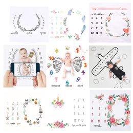 9 styles de dessin animé belle multi-fonction bébé tapis de jeu infantile portrait couverture serviette de bain nordique enfants lit chambre décor photo accessoires LJ201113