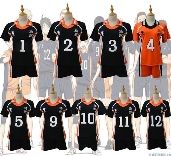 9 styles Haikyuu Cosplay Costume Karasuno High School Volleyball Club Hinata Shyouyou Sportswear Jerseys Uniform9668668