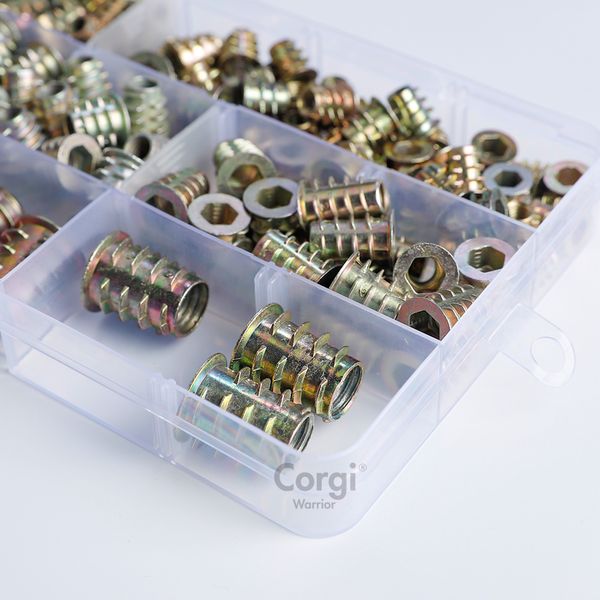 90/100/180/195 PCS M4 M5 M6 M8 M10 HEX SECKECHE INSERTADO INSERTA NUTS KIT METAL ESCANTRO DE NUTA METAL PARA MUEBLES