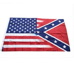 90*150 cm Amerikaanse Vlag met Verbonden Burgeroorlog Banner Vlaggen ZZC3325 Zeevracht1554527