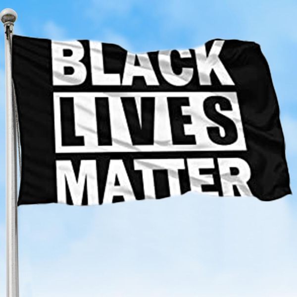 90*150 cm BLACK LIVES MATTER drapeau je ne peux pas respirer drapeau noir américain Black Lives Matter bannière drapeaux 2 Styles