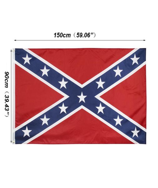 90*150cm Banderas de la Guerra Civil Dos lados Penetración Flagación Confederado Flagas Polyester Flagas Nacionales Banners Customizables VT14202046723