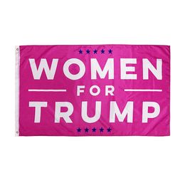90 * 150 cm Donald Trump Bandera Mujeres Banner EE. UU. 2020 Elección presidencial Bandera Niñas Mujeres Banderas rojas HHA597