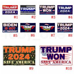 90*150cm Donald Trump Flajeros EE. UU. Presidente de la bandera electoral 2024 Banner de campaña presidencial de los Estados Unidos Trump ganó 2024 banderas RRA4350
