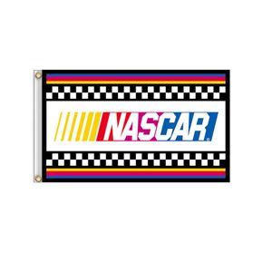 Bandera de NASCAR de 90x150CM, pancarta de poliéster de 3x5 pies para carreras de coches, Bar, fiesta, banderas de poliéster
