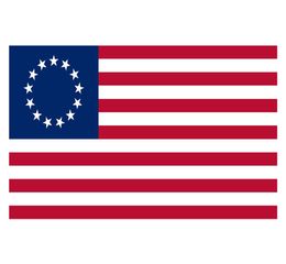 90 150cm entièrement usine 100 Polyester 3x5 FTS 13 Stars US USA 1777 American Betsy Ross Flag5404549