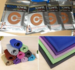 90 * 30 cm ijskoude handdoek koeling zomer zonnestrak sport yoga oefening cool quick droge zachte ademend koelhanddoek MK537