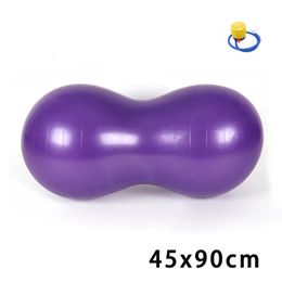 90 * 45cm Ball de yoga d'arachide anti-burst pour un équipement de fitness à domicile Sports Gym yoga Pilates Trainage avec Pump 240418