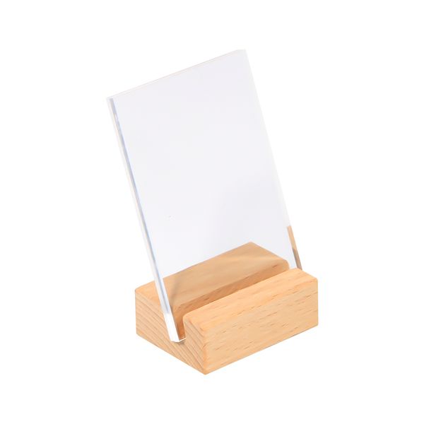 Marco de soporte de señal inclinado de 90x60mm, soporte de foto de mesa de madera, marco de soporte de etiqueta de Tarjeta De Nombre, soporte de señal de escritorio plano oblicuo, estante de exhibición